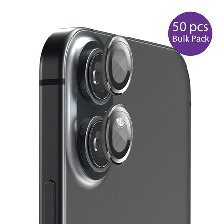 EFM Camera Lens Protector Bulk Pack - For iPhone 16 / 16 Plus - Carbon