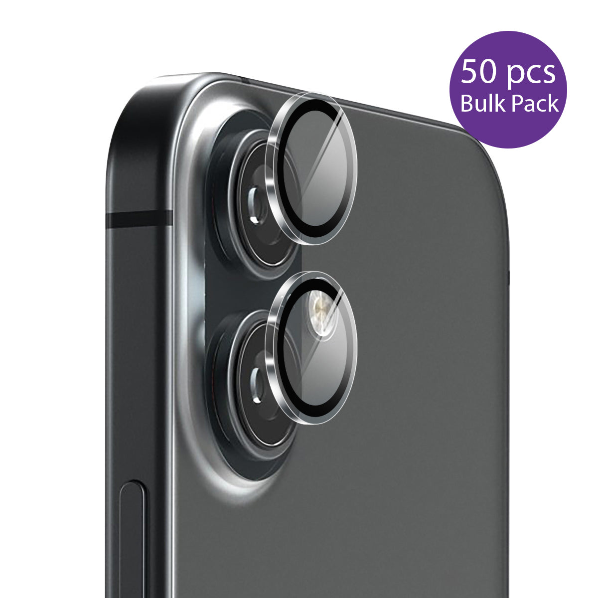 EFM Camera Lens Protector Bulk Pack - For iPhone 16 / 16 Plus - Clear
