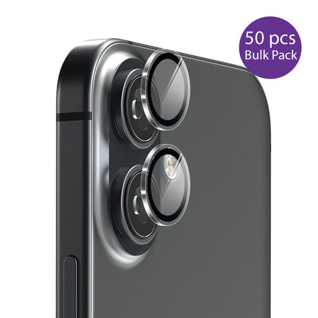 EFM Camera Lens Protector Bulk Pack - For iPhone 16 / 16 Plus - Clear