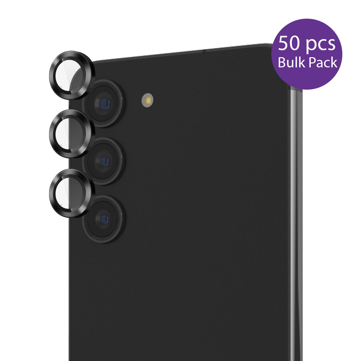 EFM Camera Lens Protector Bulk Pack - For Samsung Galaxy S25 - Carbon