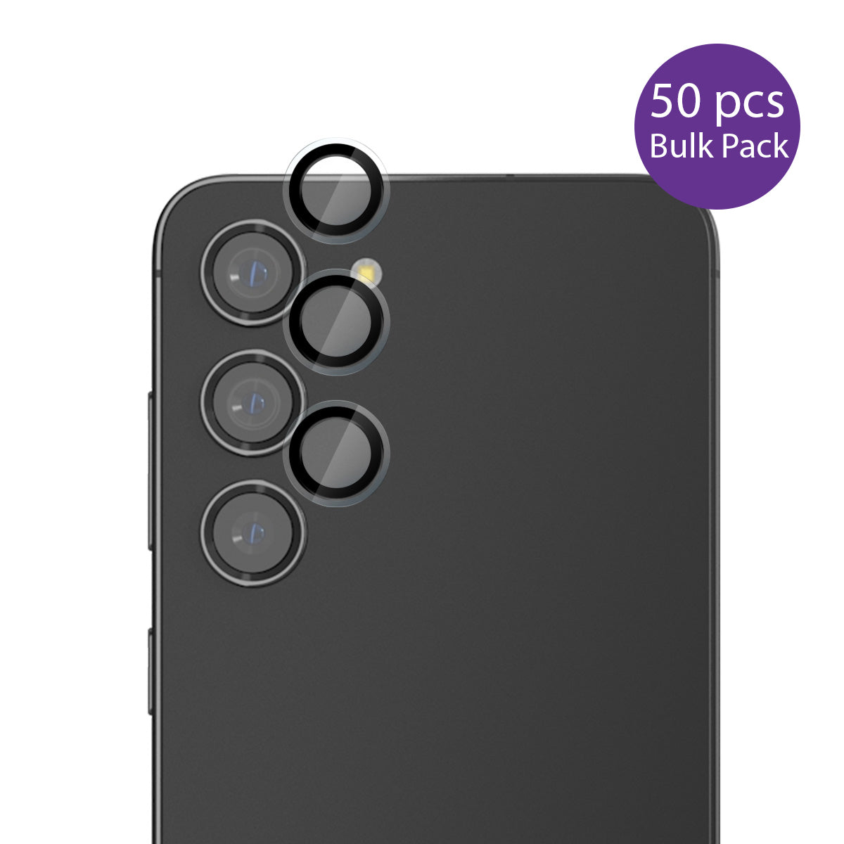 EFM Camera Lens Protector Bulk Pack - For Samsung Galaxy S25 - Clear