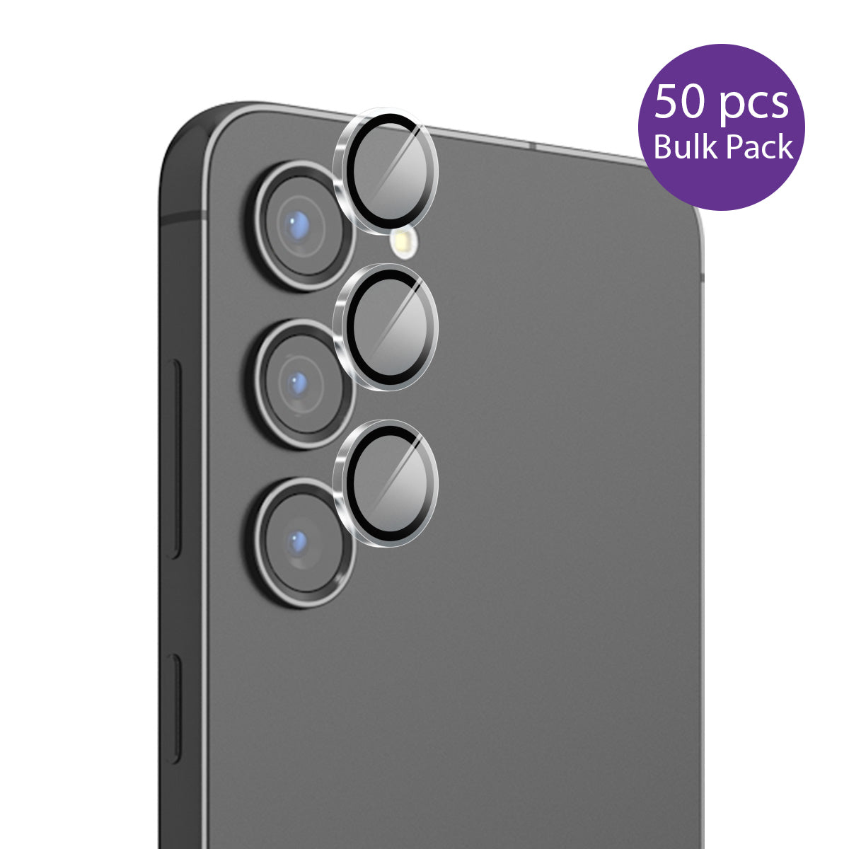 EFM Camera Lens Protector Bulk Pack - For Samsung Galaxy S25 - Clear
