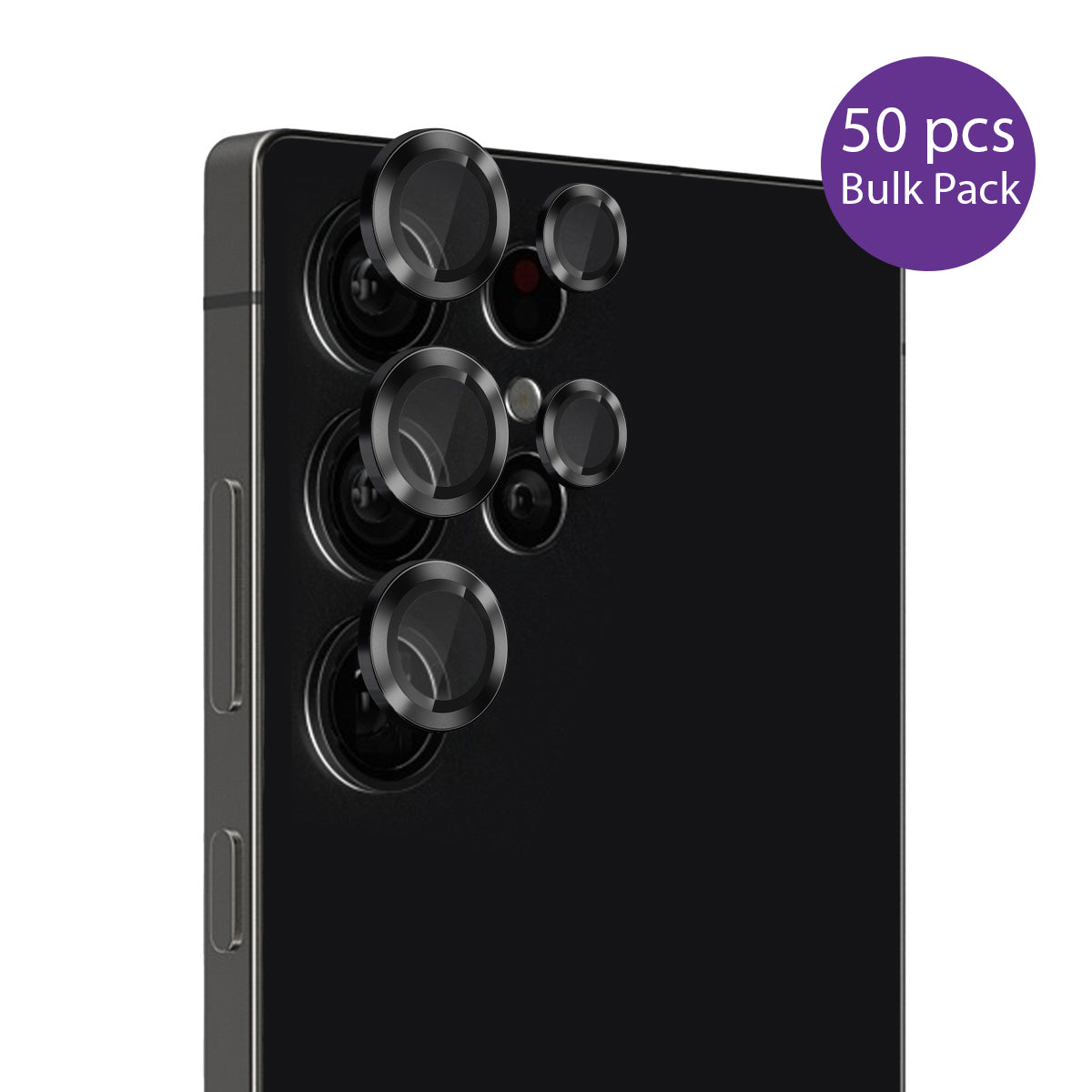 EFM Camera Lens Protector Bulk Pack - For Samsung Galaxy S25 Ultra - Carbon