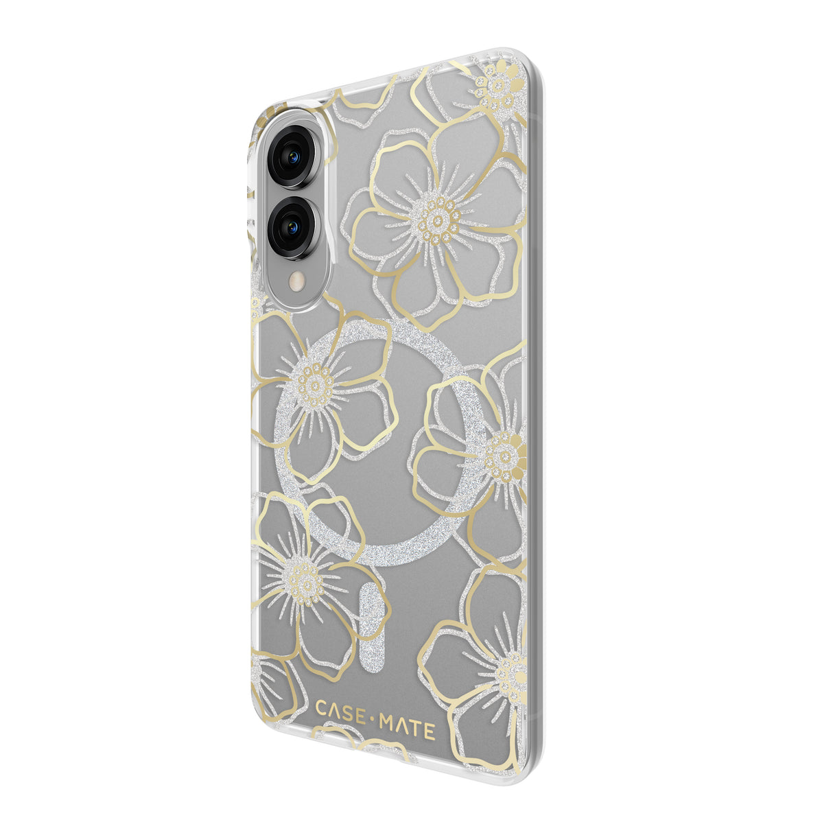 Case-Mate Floral Gems Case W/Magnet - For Samsung Galaxy S25 Edge - Gold