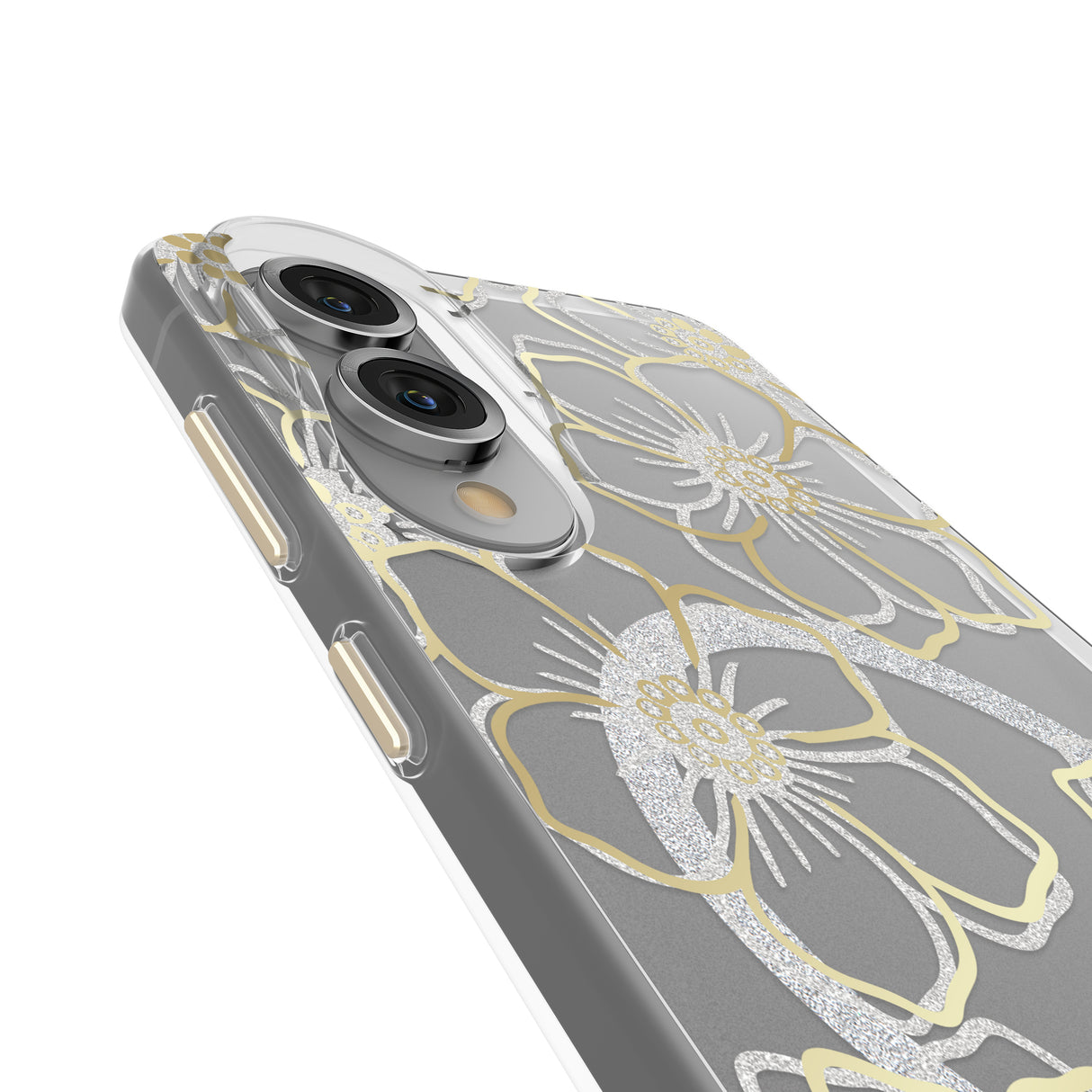 Case-Mate Floral Gems Case W/Magnet - For Samsung Galaxy S25 Edge - Gold