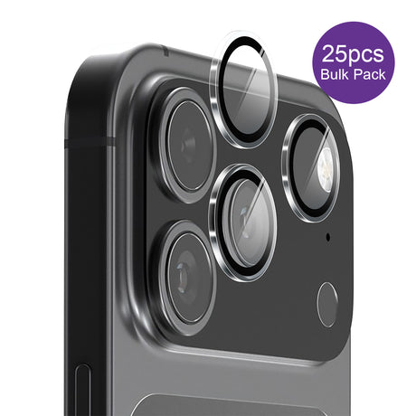 EFM Camera Lens Protector Bulk Pack - 25 Units - For iPhone 17 Pro / 17 Pro Max - Clear
