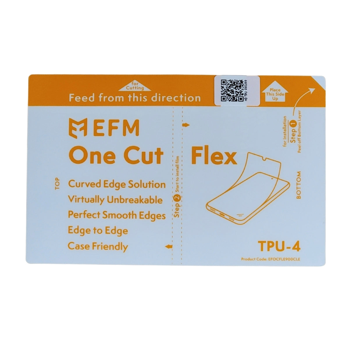 EFM One Cut Flex Screen Protector - For Smartphones - Clear