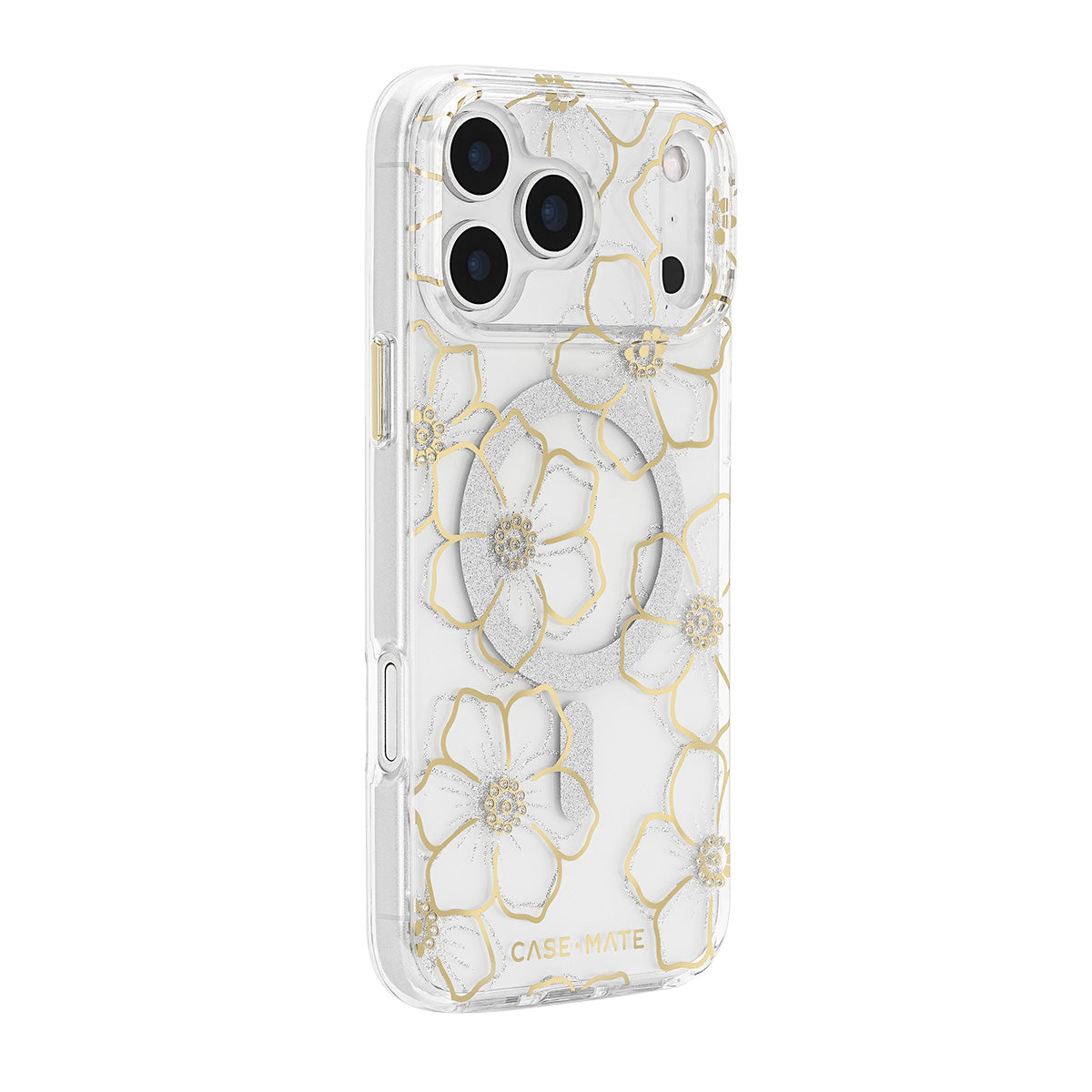 Case-Mate Floral Gems MagSafe Case - For iPhone 17 Pro Max - Gold