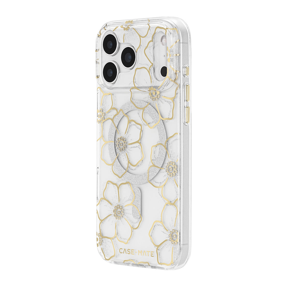 Case-Mate Floral Gems MagSafe Case - For iPhone 17 Pro Max - Gold