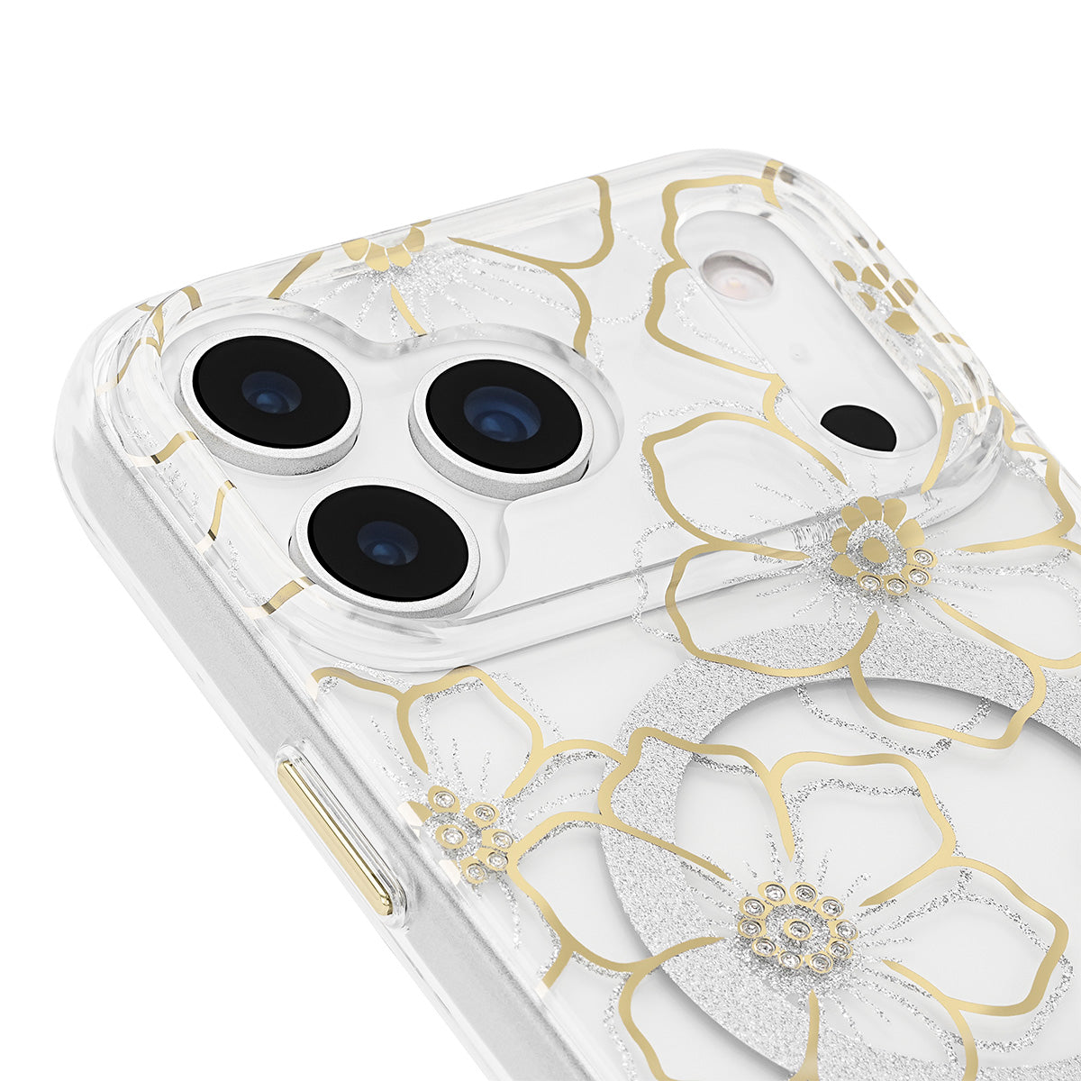 Case-Mate Floral Gems MagSafe Case - For iPhone 17 Pro Max - Gold