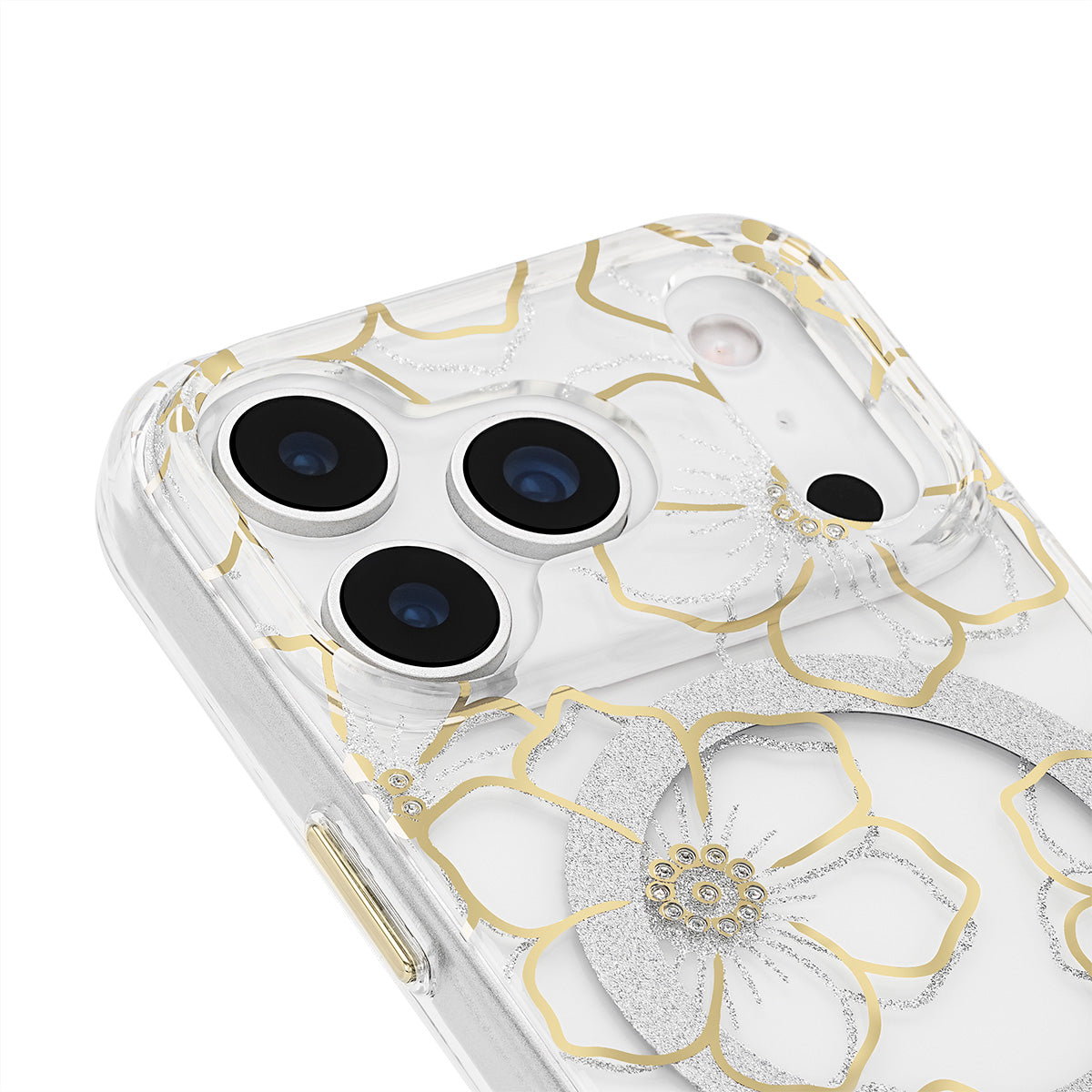 Case-Mate Floral Gems MagSafe Case - For iPhone 17 Pro - Gold