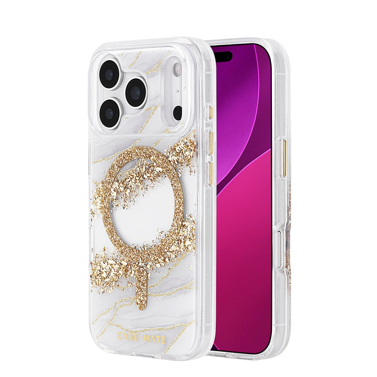 Case-Mate Karat Granite MagSafe Case - For iPhone 17 Pro - Gold