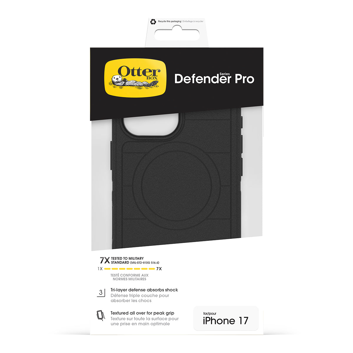 OtterBox Defender Pro Case with Camera Control - For iPhone 17 - Black