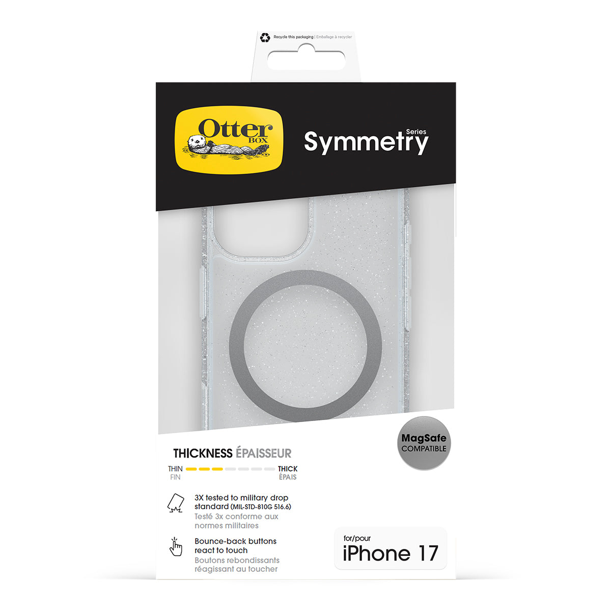 OtterBox Symmetry MagSafe Case with Camera Control - For iPhone 17 Stardust