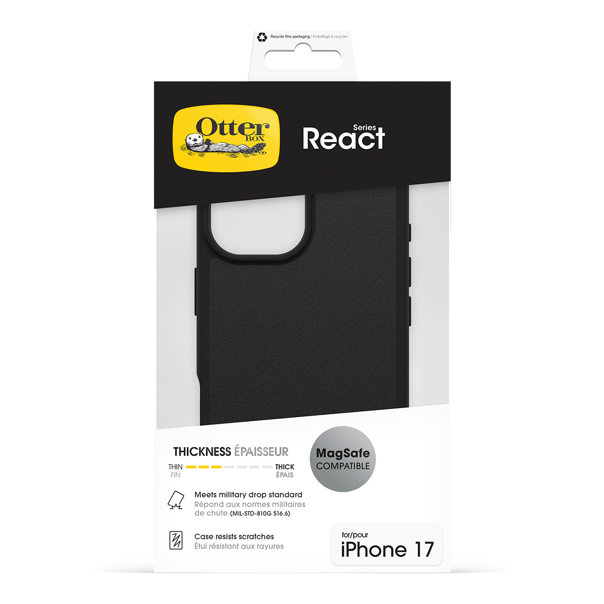OtterBox React MagSafe Case - For iPhone 17 - Black