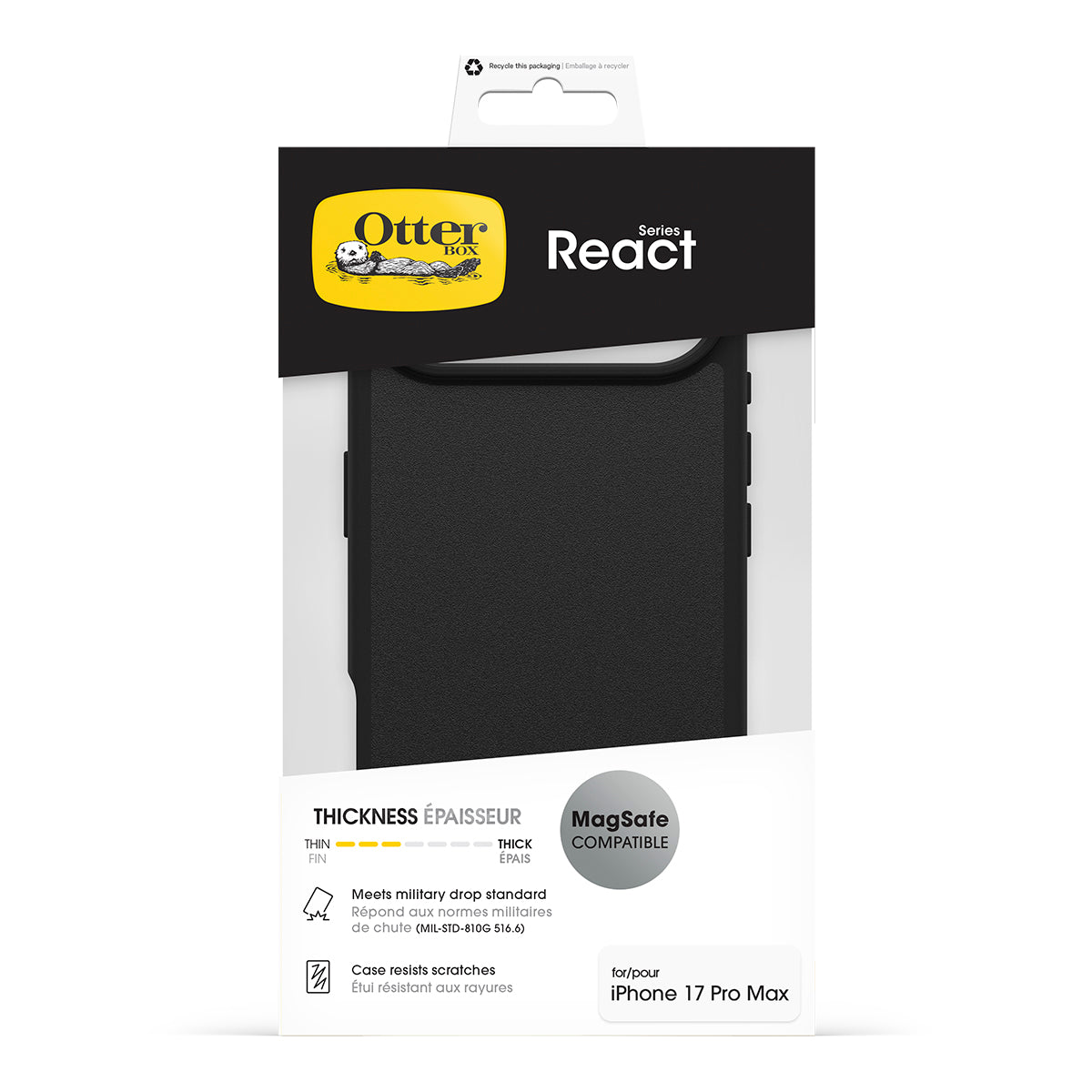 OtterBox React MagSafe Case - For iPhone Air - Black