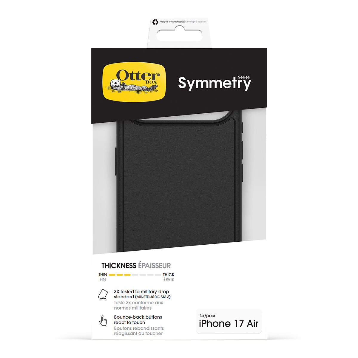 OtterBox Symmetry MagSafe Case with Camera Control - For iPhone Air - Black
