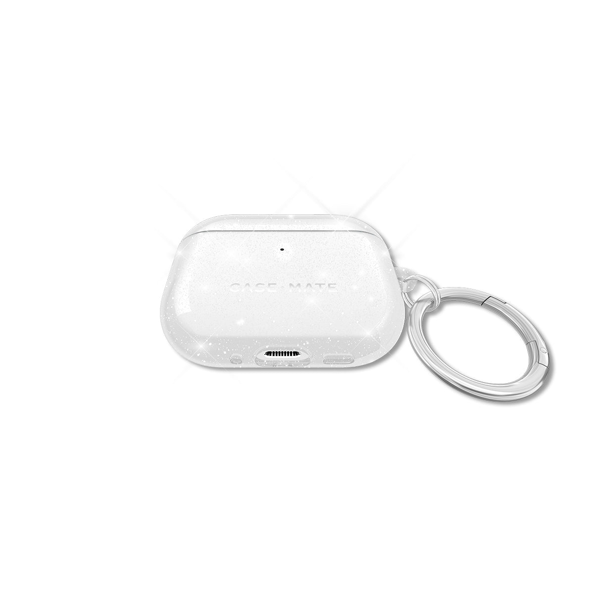 Case-Mate Twinkle Case - For AirPods Pro 3 - Twilight Silver with Silver Carabiner