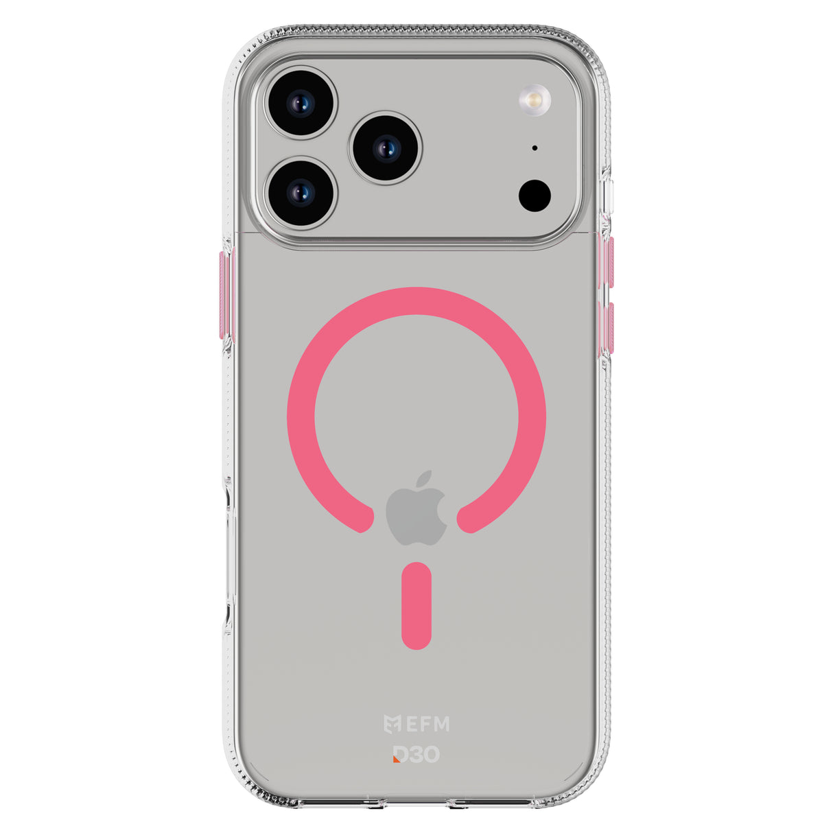 EFM Ibiza Glow In The Dark Case with D3O Zero - For iPhone 17 Pro Max - Pink