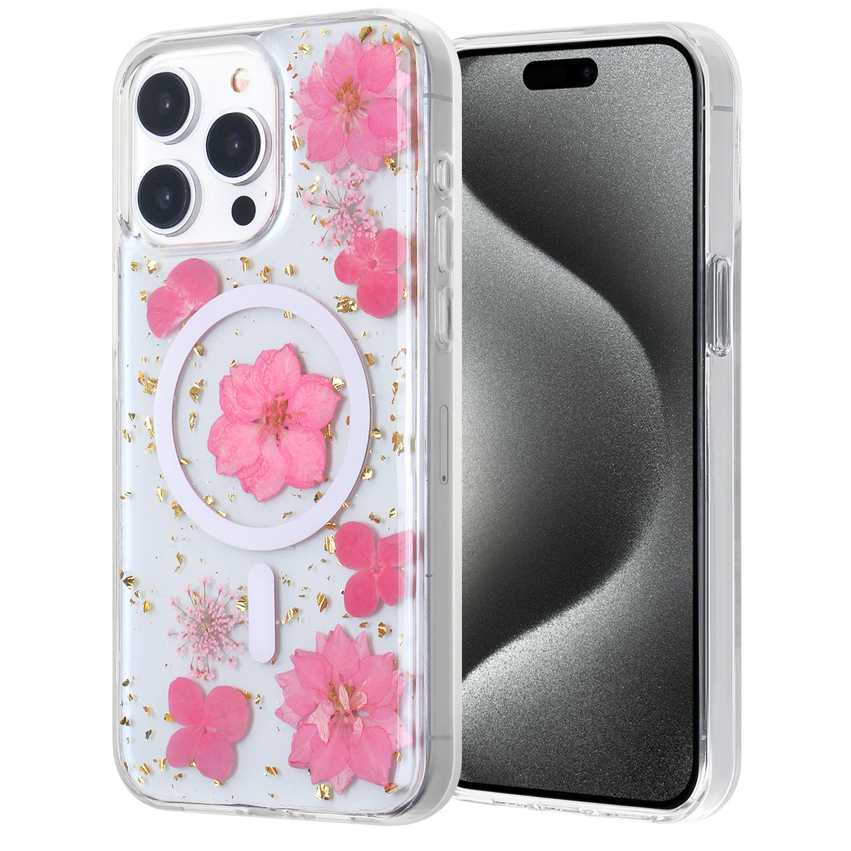 iPhone 15 Promax Star Real Flower Magsafe Case