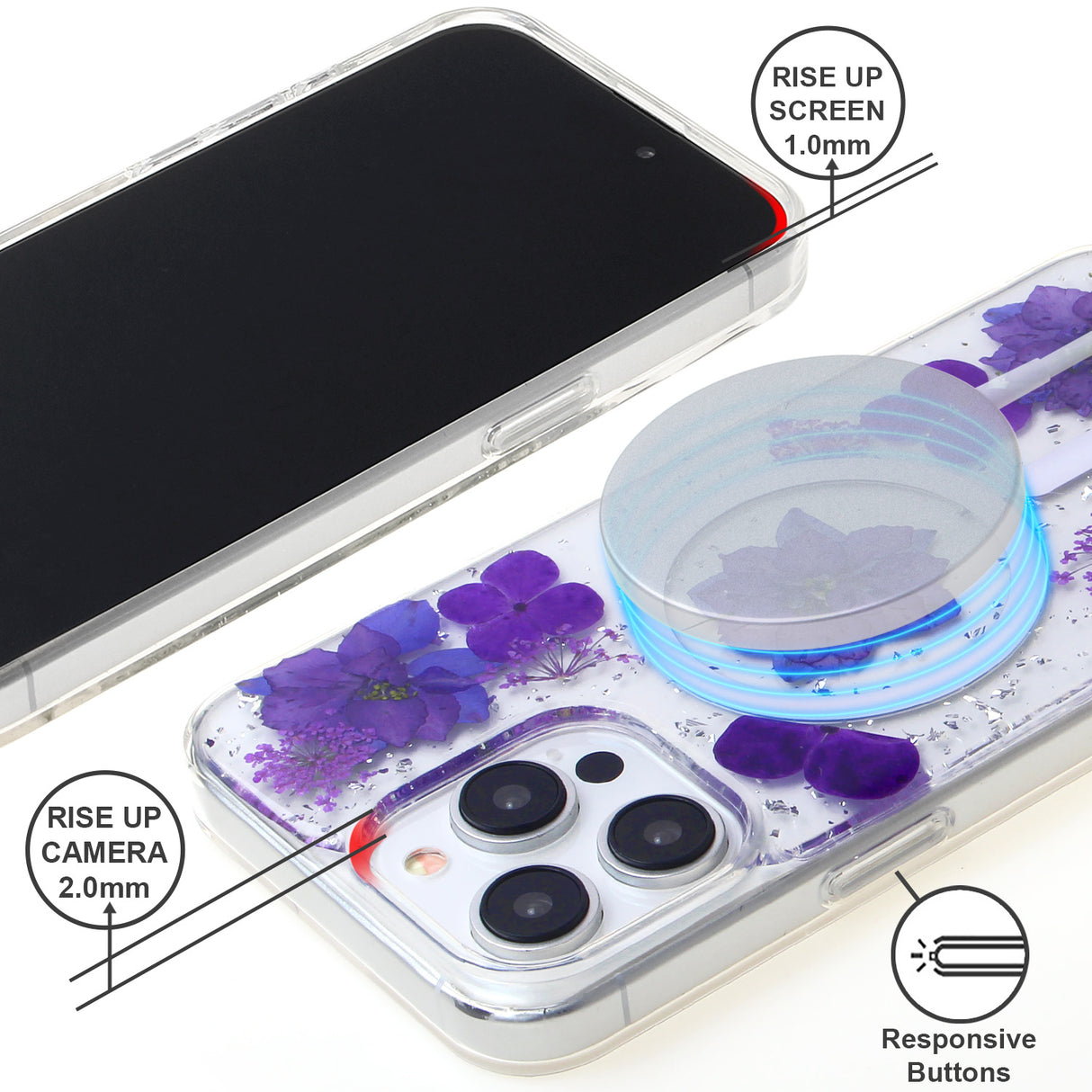 iPhone 16 Promax Star Real Flower Magsafe Case