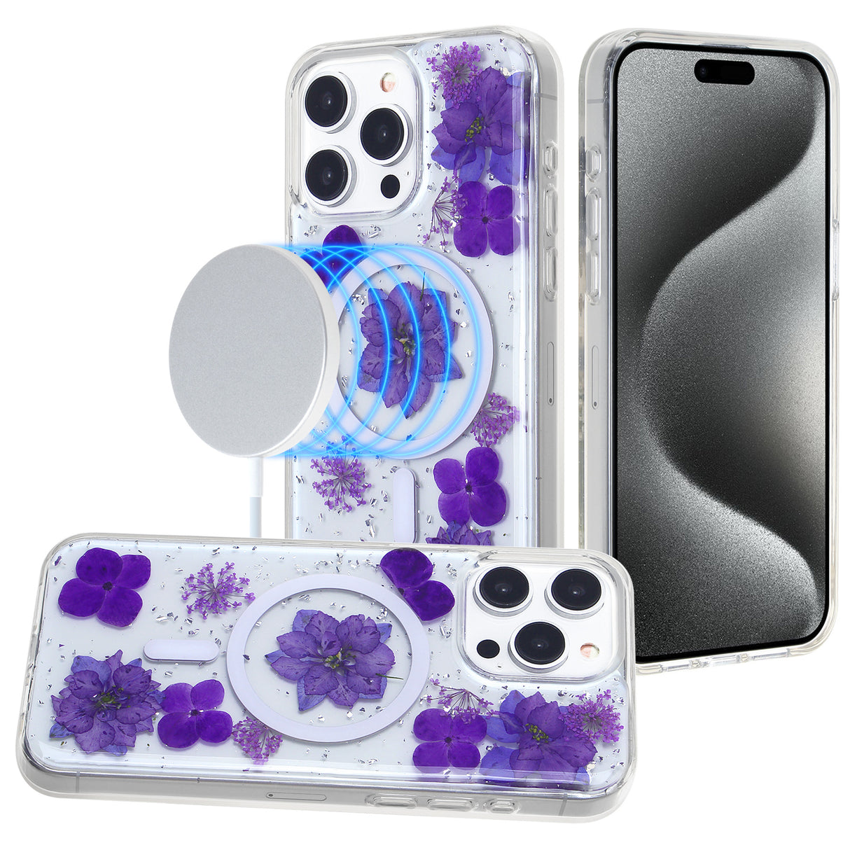 iPhone 14 Plus Star Real Flower Magsafe Case