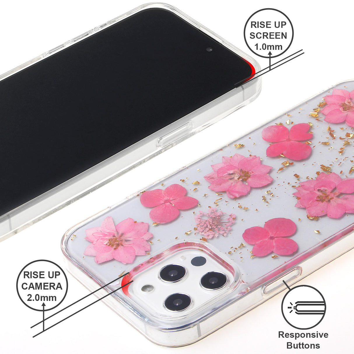 iPhone 12 Star Real Flower Case
