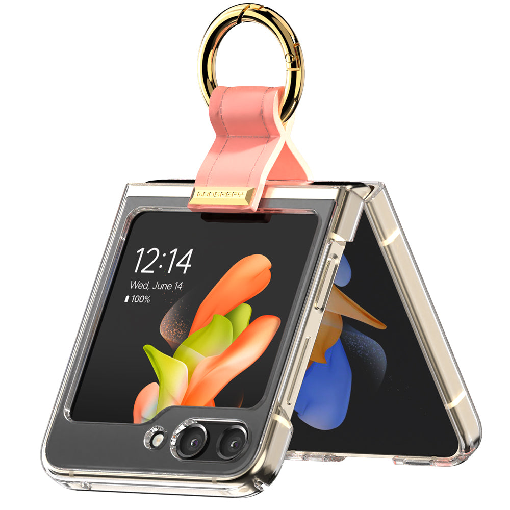 Samsung Galaxy Z Flip 5 Golden Ring Bell Clear Case