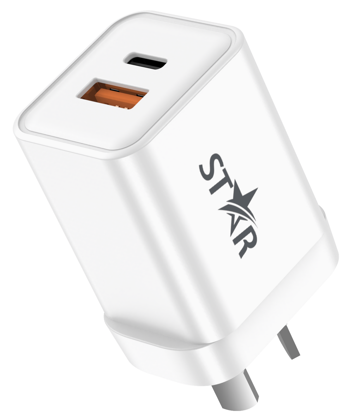 Star 33W Type-C + USB Ultra Fast Wall Charger-White