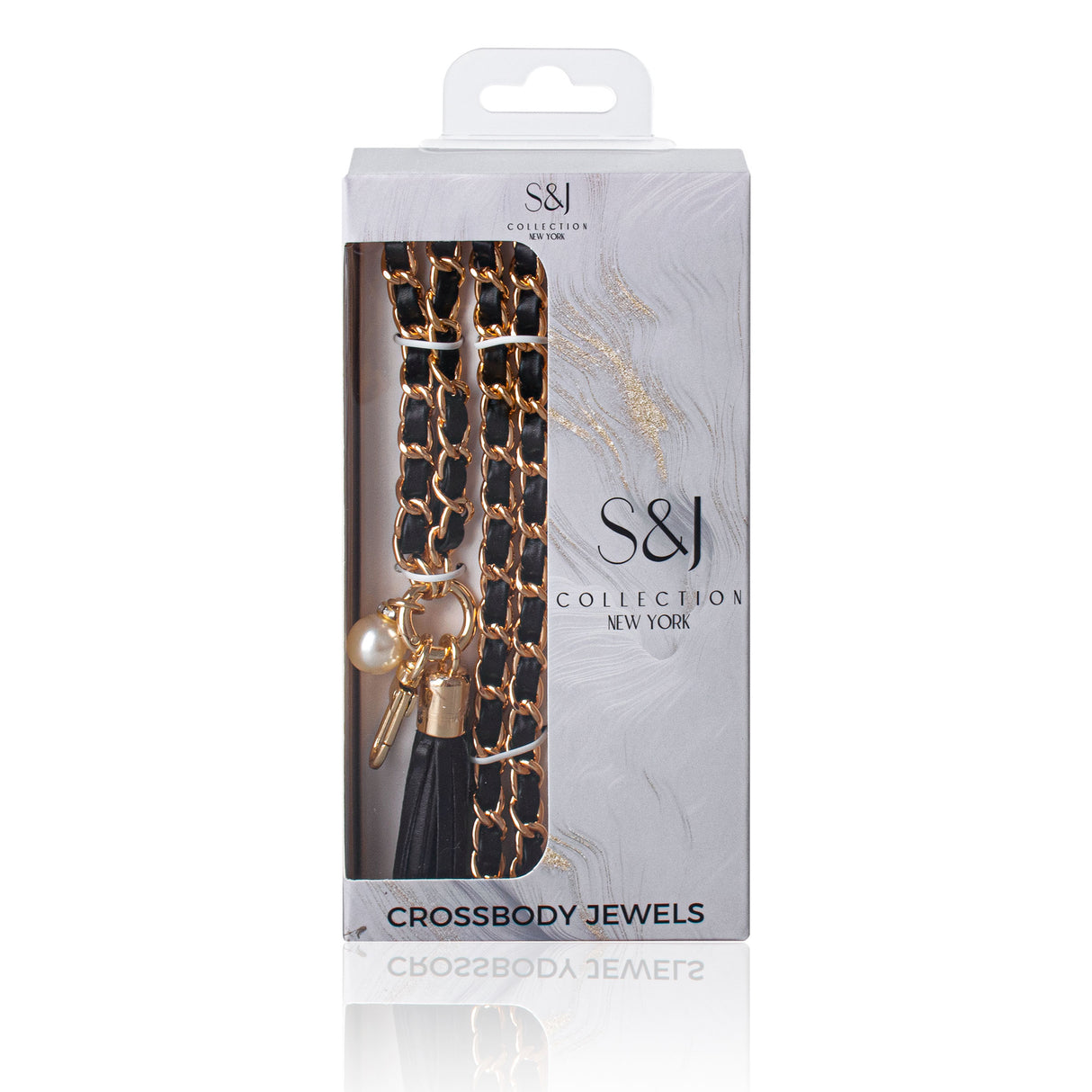 S & J Cross Body Strap -  Leather and Chain