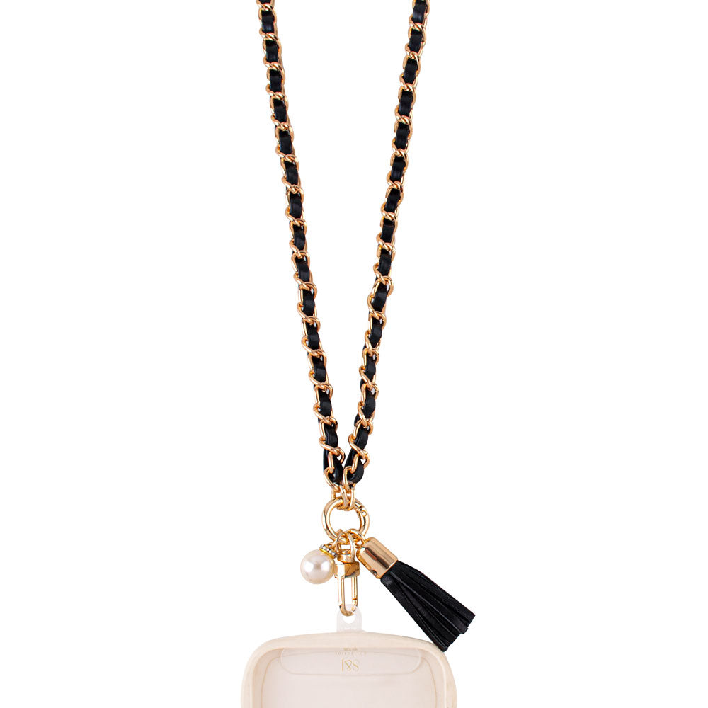 S & J Cross Body Strap -  Leather and Chain