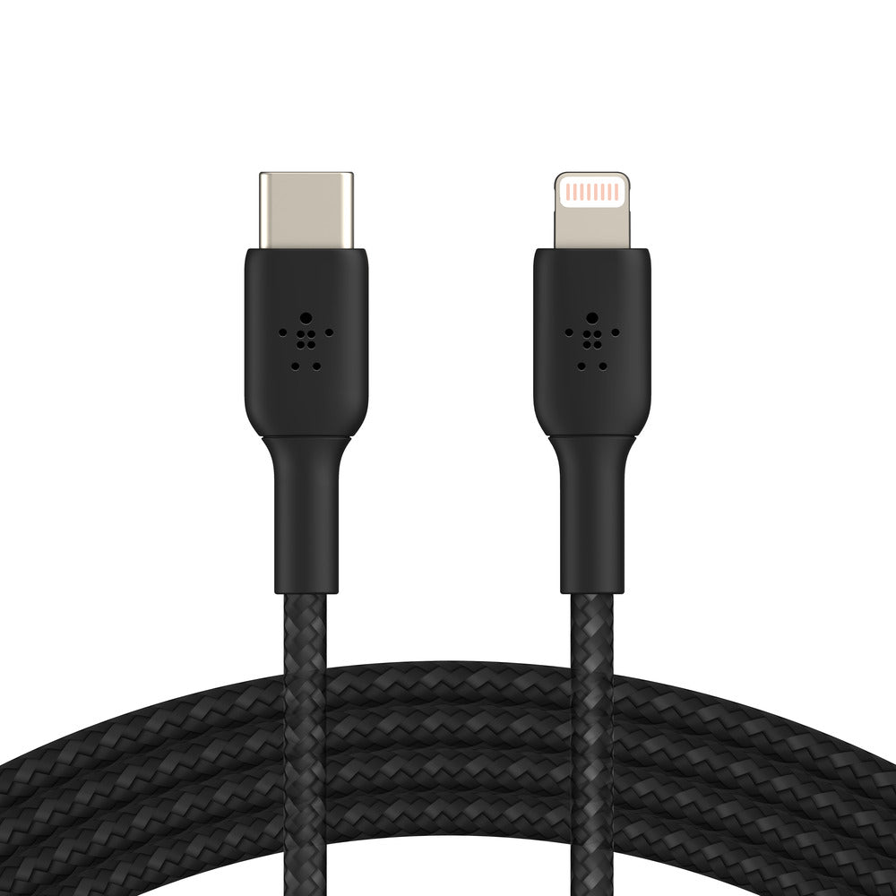 Belkin BoostCharge USB-C to Lightning Braided CableFor Apple devices - Black