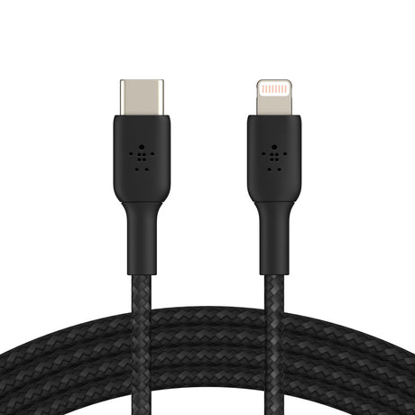 Belkin BoostCharge USB-C to Lightning Braided CableFor Apple devices - Black