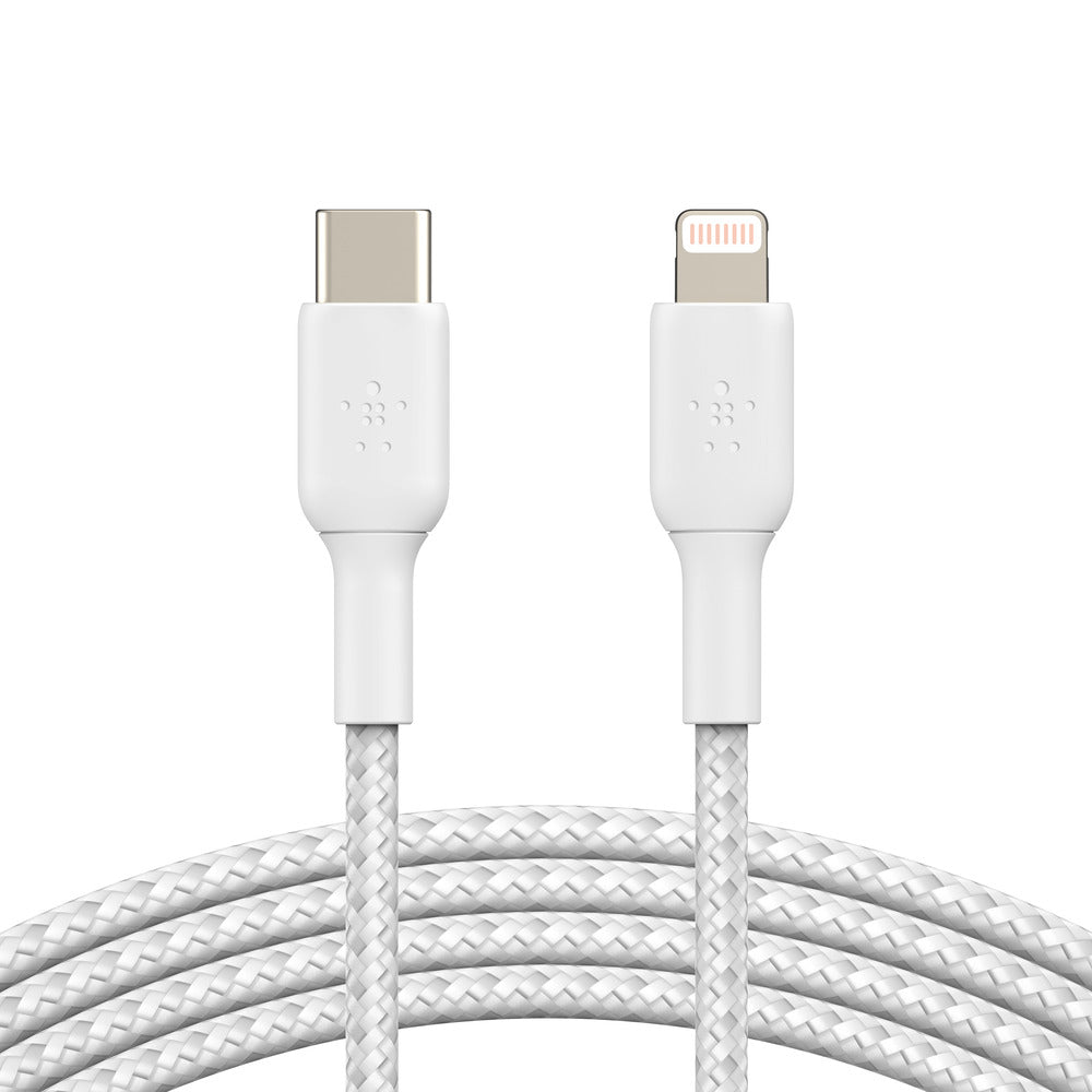 Belkin BOOSTCHARGE USB-C to Lightning Braided CableFor Apple devices - White