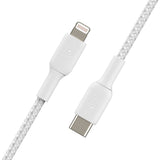 Belkin BOOSTCHARGE USB-C to Lightning Braided CableFor Apple devices - White