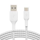 Belkin BoostCharge USB-A to USB-C Braided Cable  1mUniversally compatible - White