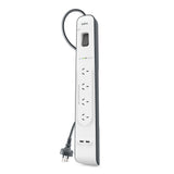 Belkin 2.4 Amp 4-Outlet with 2 USB Ports Surge BoardUniversally compatible - White