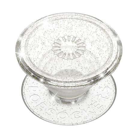 Popsockets PopGrip (Gen2)Clear Glitter Silver