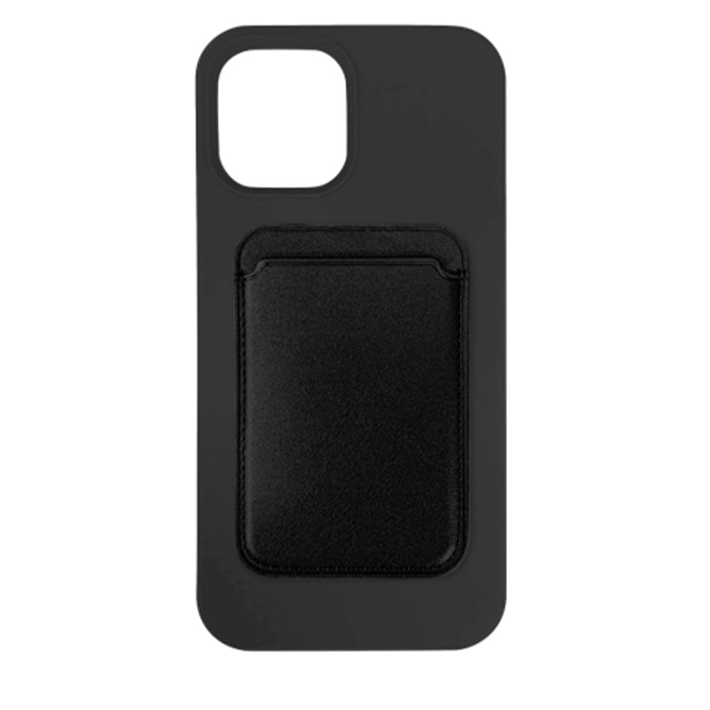 Cleanskin Silicon Case with Magnetic Card HolderFor iPhone 13 (6.1") - Black
