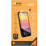 EFM ScreenSafe Glass Screen Armour with D3O  - For iPhone 13/13 Pro (6.1")/iPhone 14 (6.1")