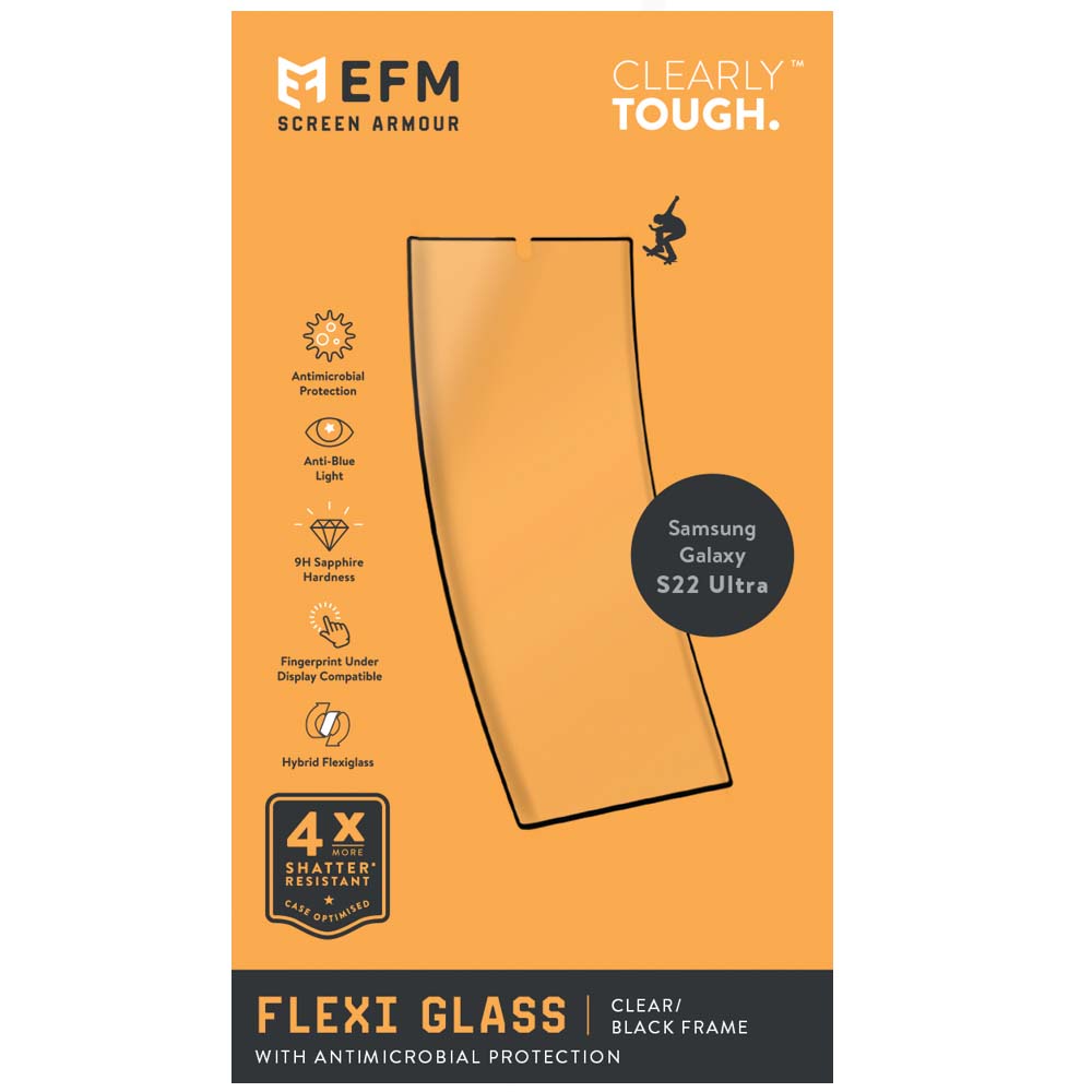 EFM FlexiGlass Screen ArmourFor Samsung Galaxy S22 Ultra (6.8)