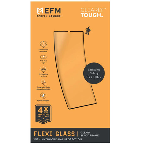EFM FlexiGlass Screen ArmourFor Samsung Galaxy S22 Ultra (6.8)