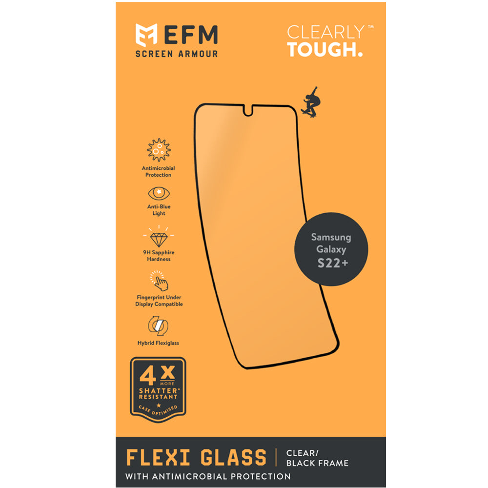 EFM FlexiGlass Screen ArmourFor Samsung Galaxy S22+ (6.6) - Dual Install