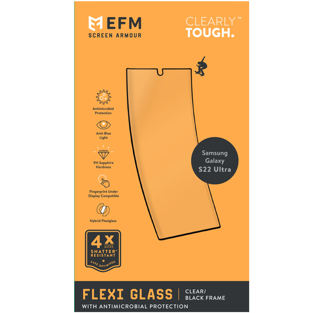 EFM FlexiGlass Screen ArmourFor Samsung Galaxy S22 Ultra (6.8)