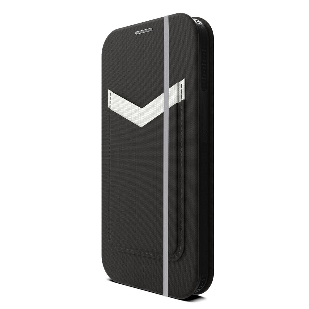 EFM Miami Leather Wallet Case Armour with D3O  - For iPhone 13 Pro Max (6.7") - Smoke Black