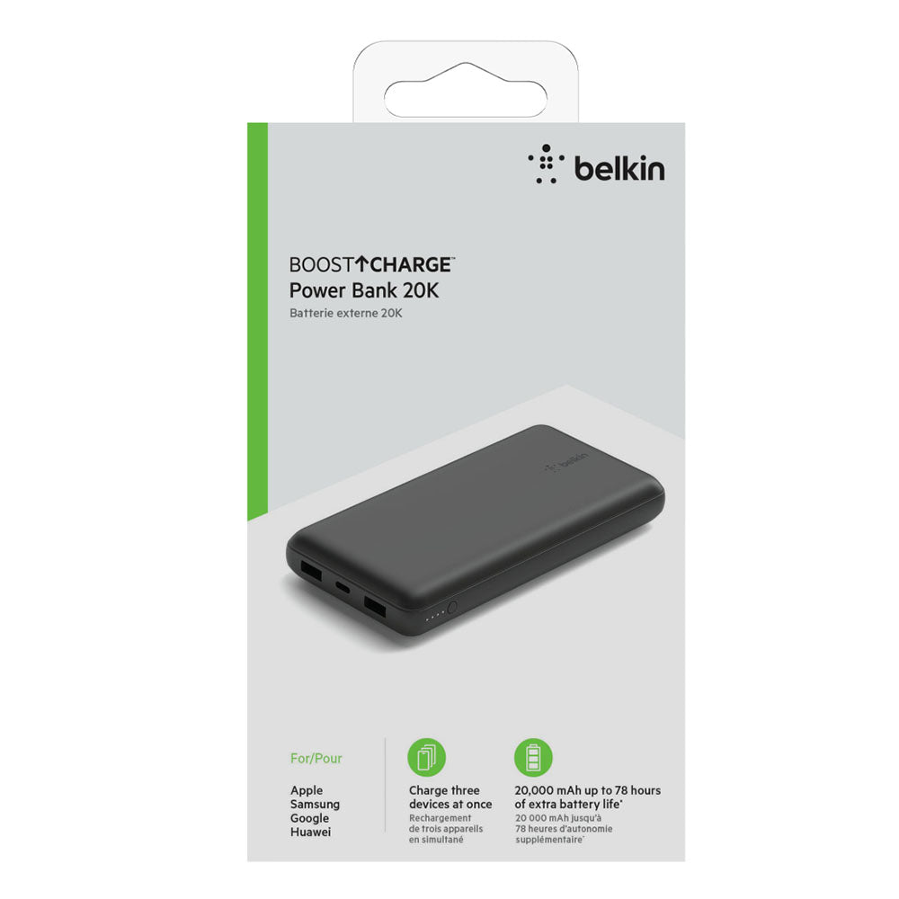 Belkin BOOSTCHARGE-USB-A/USB-C Power Bank20 000 mAh with 15W Power Output