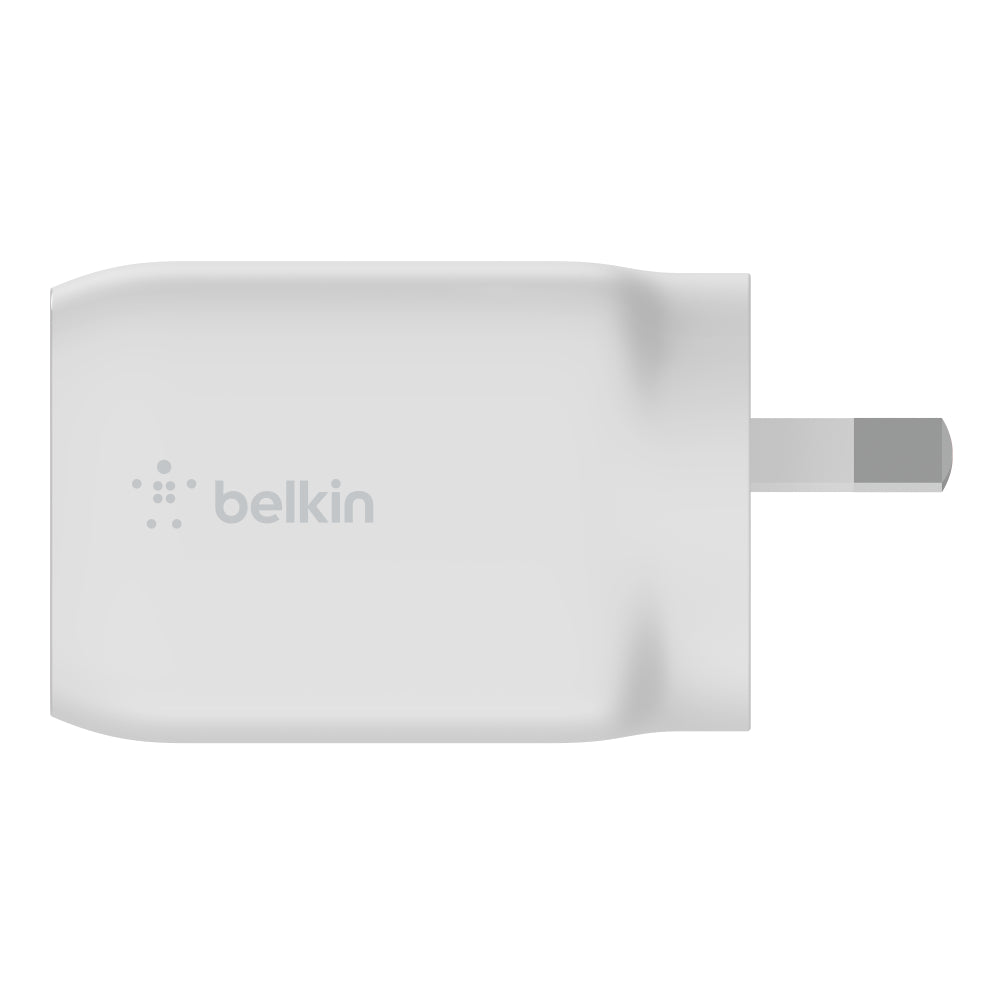 Belkin BOOST UP Dual USB-C Wall Charger - GaN Technology 65W with PPS