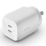 Belkin BOOST UP Dual USB-C Wall Charger - GaN Technology 65W with PPS