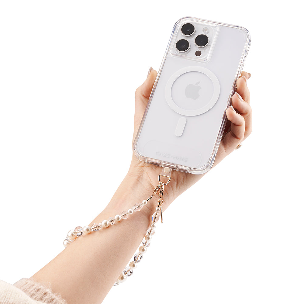 Case-Mate Beaded Phone WristletUniversal  - Crystal Pearl