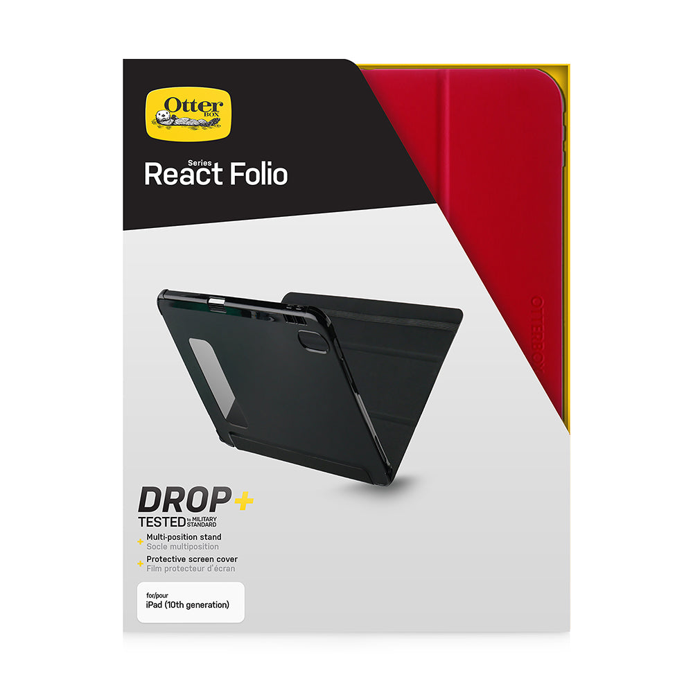 Otterbox React Folio CaseFor iPad 10.9 inch (10th Gen) - Red/Black